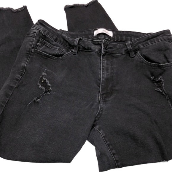KANCAN black distressed jeans size XLarge - Picture 1 of 7
